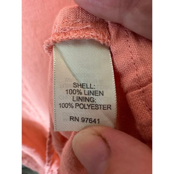 J Jill women’s dress fit & flare linen peach spring feminine natural tradMom￼ - Picture 5 of 11